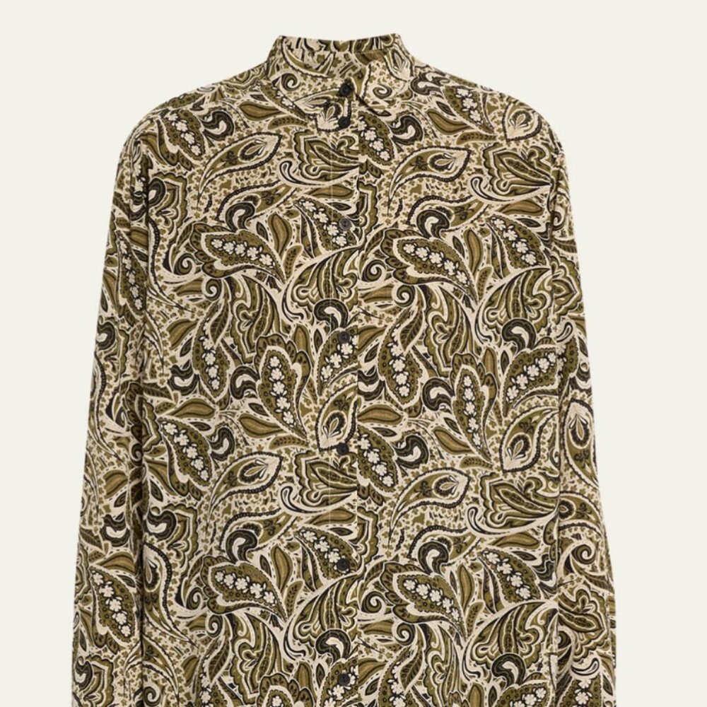 NWT Matteau Paisley Silk Shirt